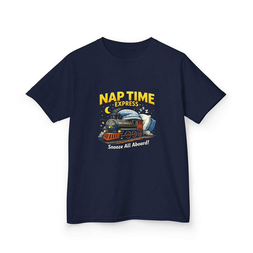 Kids T-Shirt — "Nap Time Express: Snooze All Aboard" Cute Sleep Train Tee