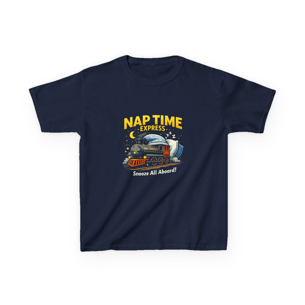Kids T-Shirt — "Nap Time Express: Snooze All Aboard" Cute Sleep Train Tee