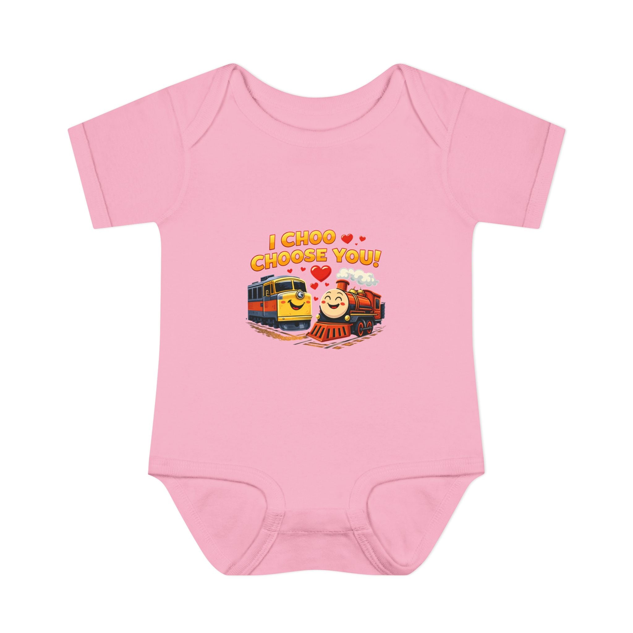 Infant Bodysuit – "I Choo Choose You" Cute Train Baby Onesie, Valentine's Day Baby Gift