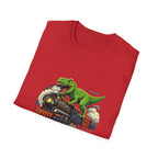 T-Rex Train T-Shirt — "T. Wrecks Express" Dino Graphic Tee