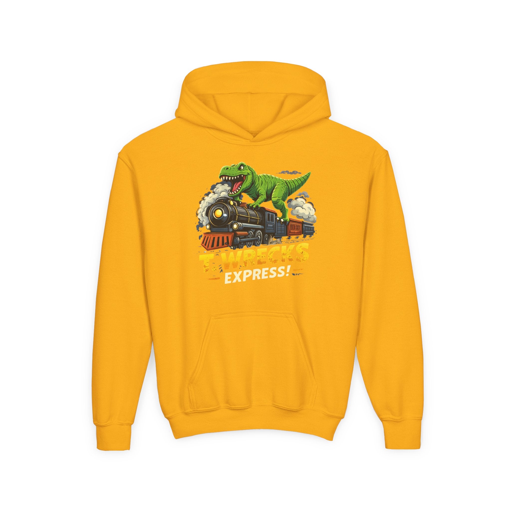 T-Rex Dinosaur Hoodie — 'T. Wrecks' Kids Graphic Pullover