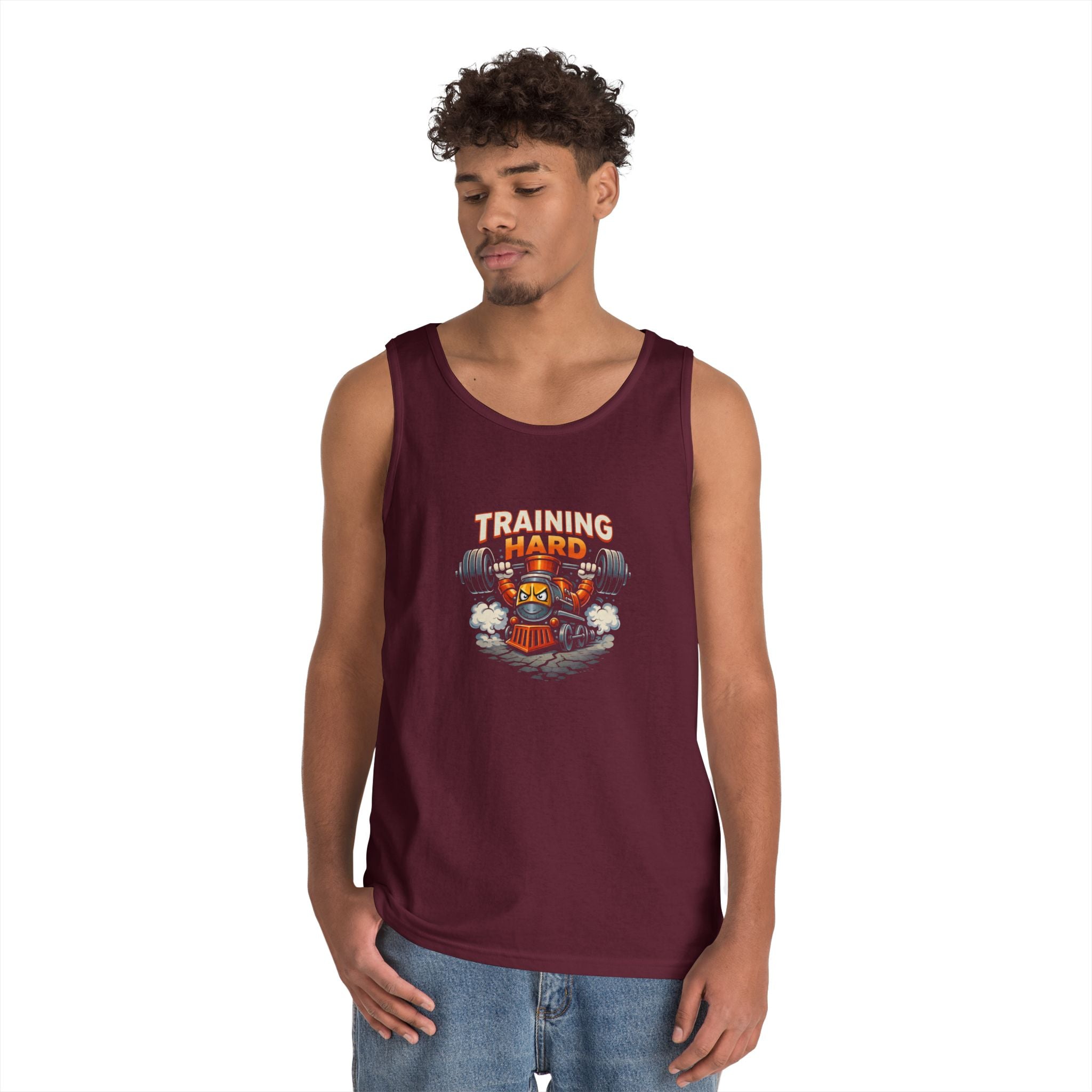 Training Hard Tank Top — Weightlifting Gym Tank with 'Training Hard' Graphic