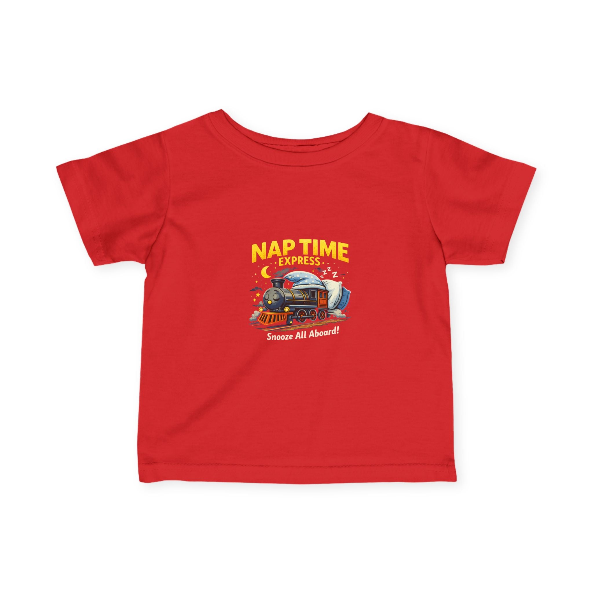 Infant Tee - "Nap Time Express" Vintage Train Baby Shirt (Season All Aboard)
