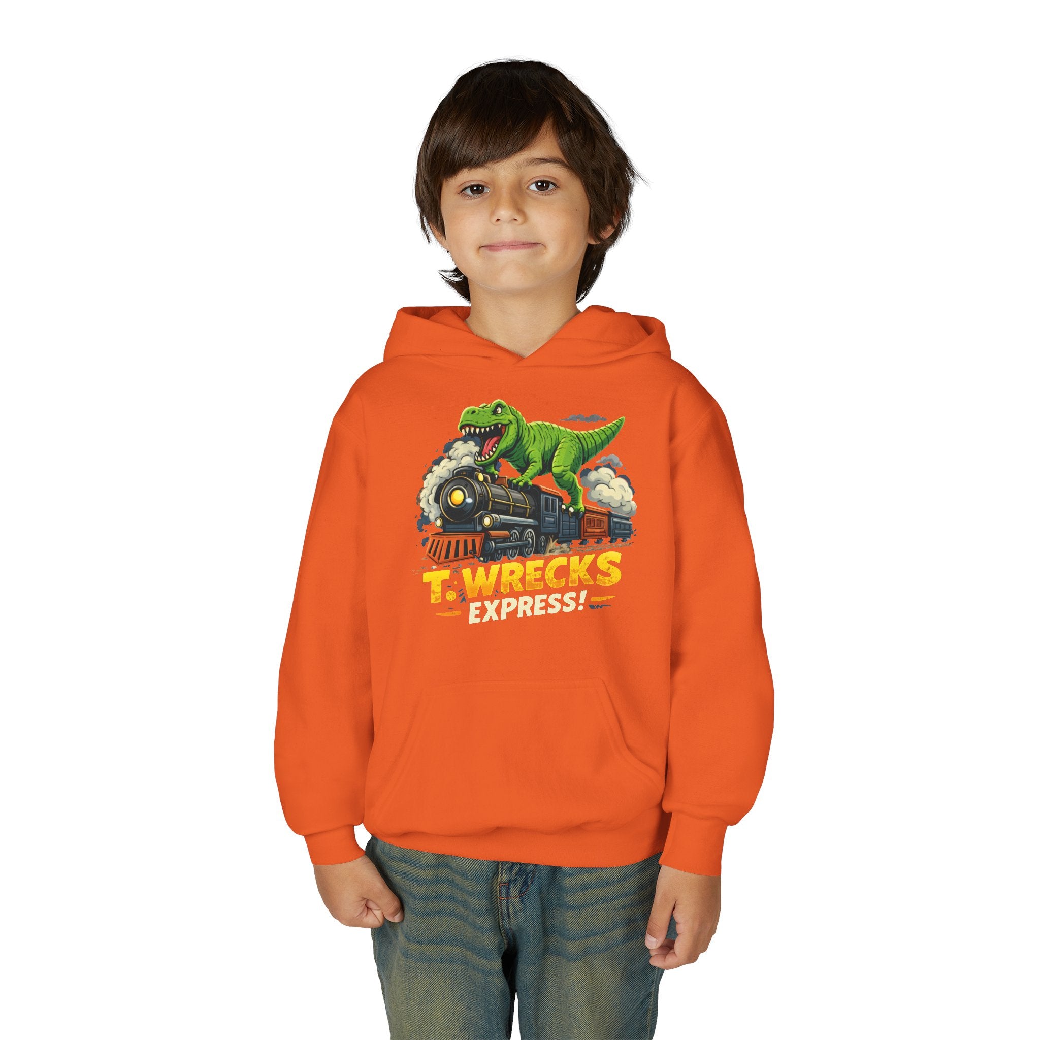 T-Rex Dinosaur Hoodie — 'T. Wrecks' Kids Graphic Pullover