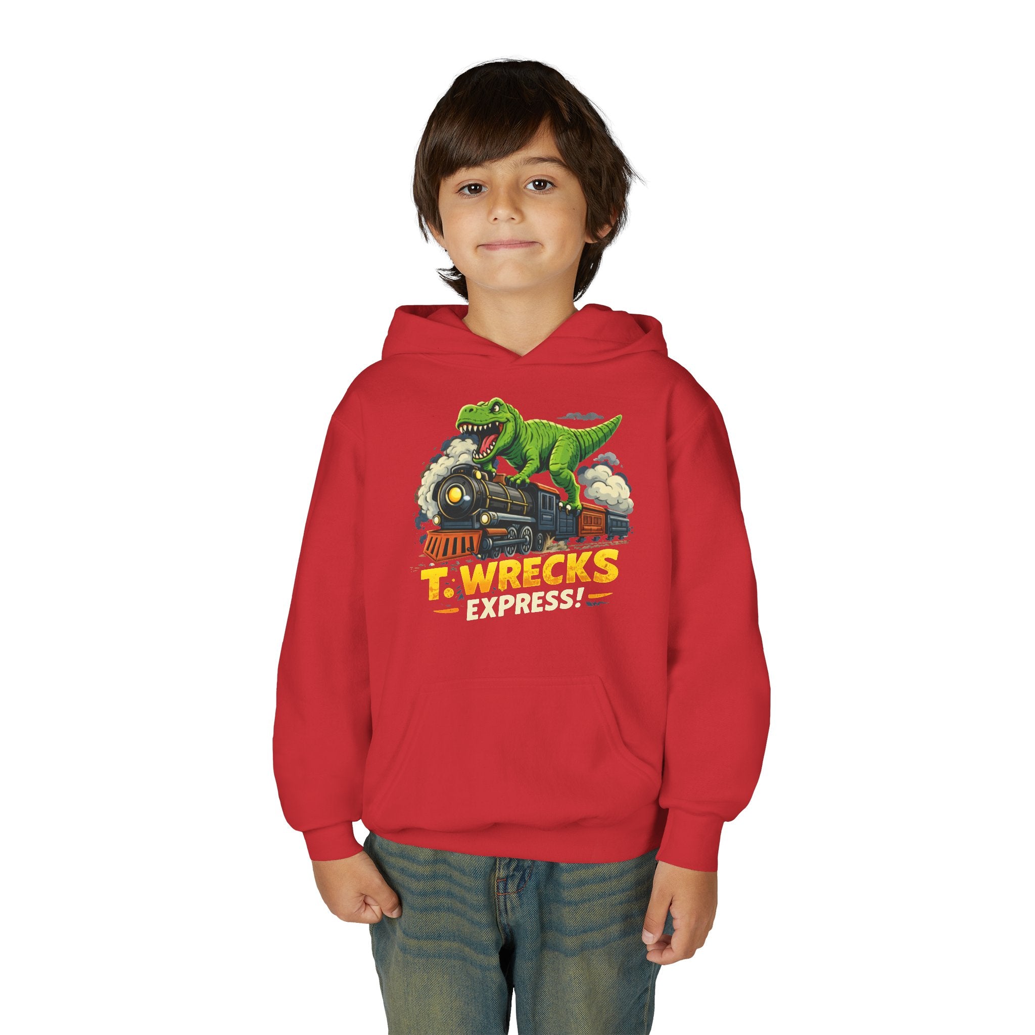 T-Rex Dinosaur Hoodie — 'T. Wrecks' Kids Graphic Pullover