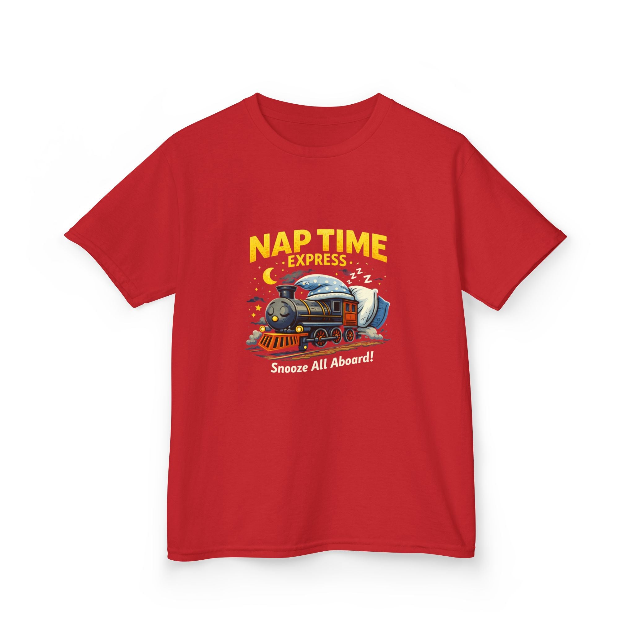Kids T-Shirt — "Nap Time Express: Snooze All Aboard" Cute Sleep Train Tee