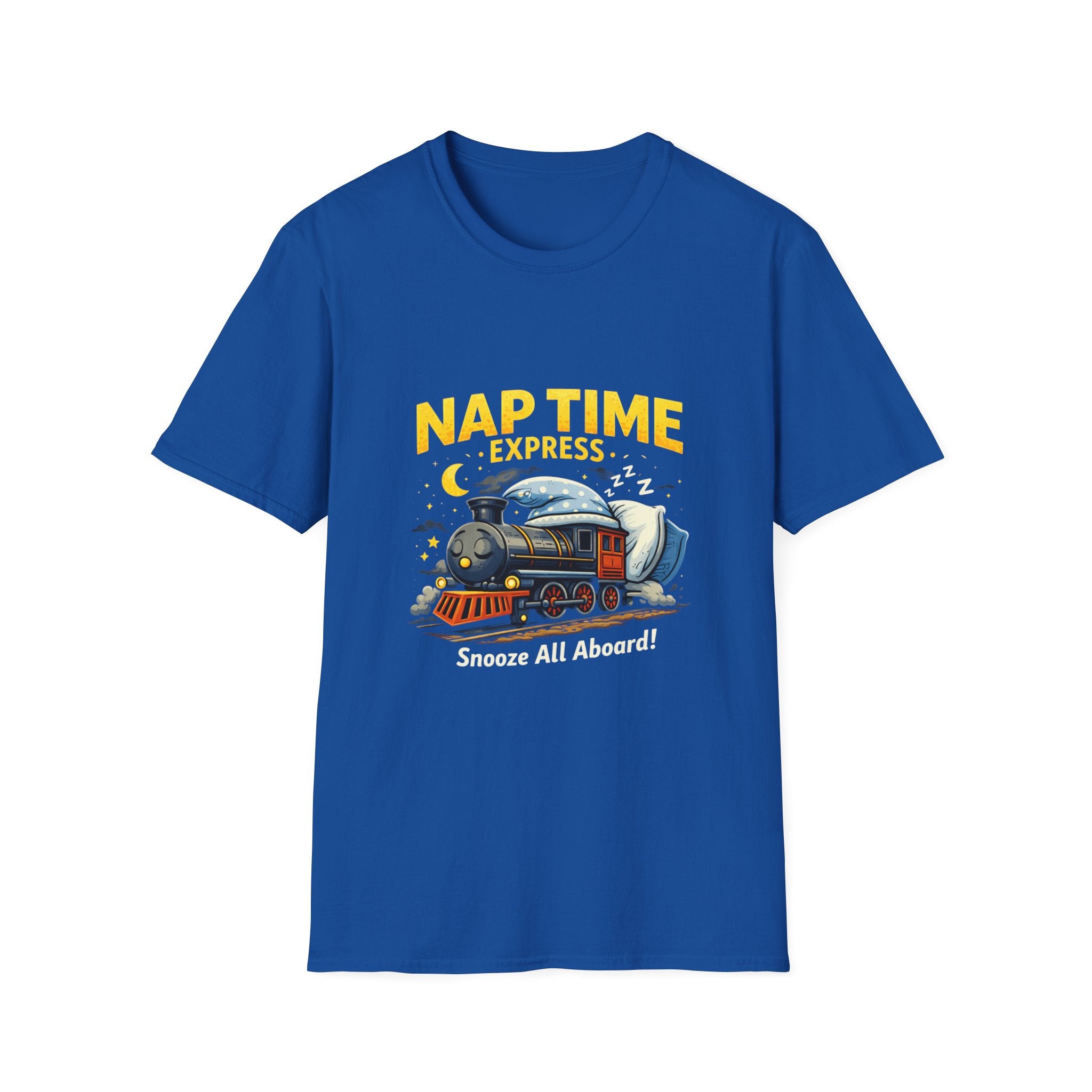 Nap Time Express T-Shirt — "Snooze All Aboard" Cute Train Sleep Graphic Tee
