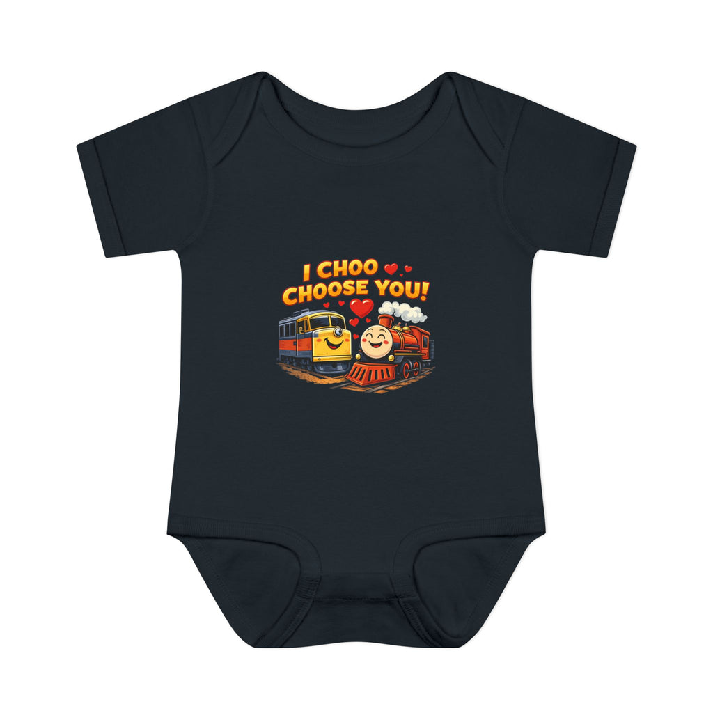 Infant Bodysuit – "I Choo Choose You" Cute Train Baby Onesie, Valentine's Day Baby Gift