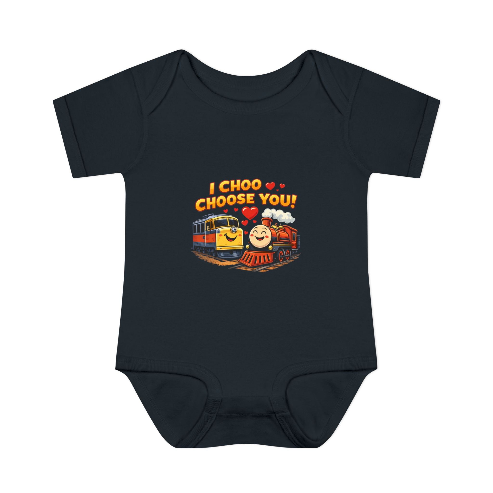 Infant Bodysuit – "I Choo Choose You" Cute Train Baby Onesie, Valentine's Day Baby Gift