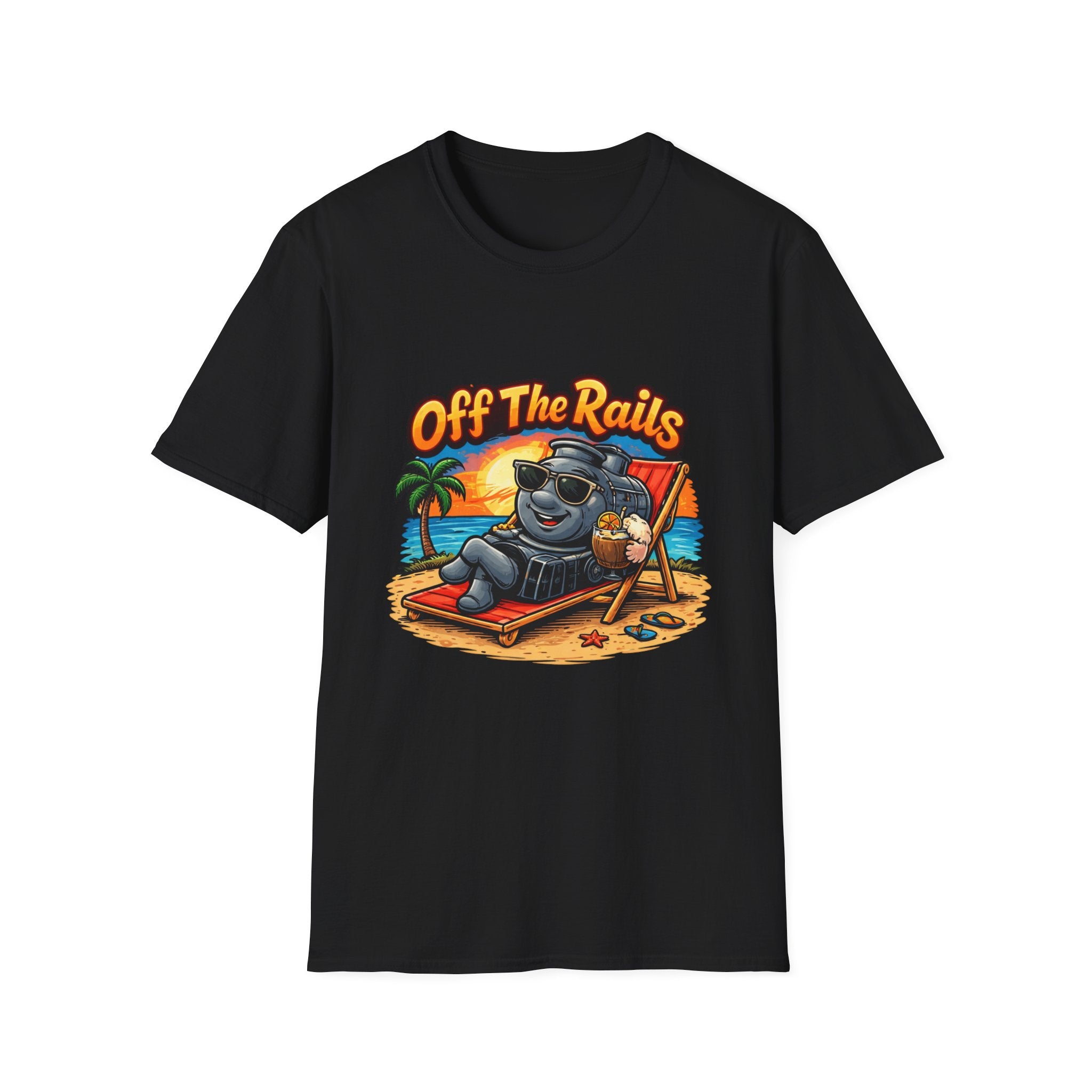 Off The Rails Bear Beach T-Shirt — Vintage Vacation Surf Vibe Tee