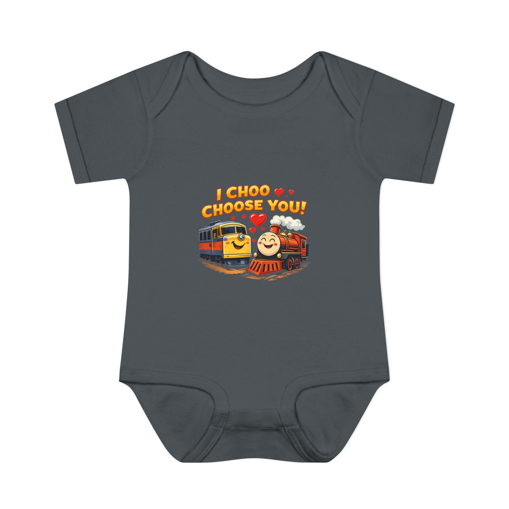 Infant Bodysuit – "I Choo Choose You" Cute Train Baby Onesie, Valentine's Day Baby Gift